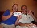 The happy couple after Theresa scored big on the penny slots!